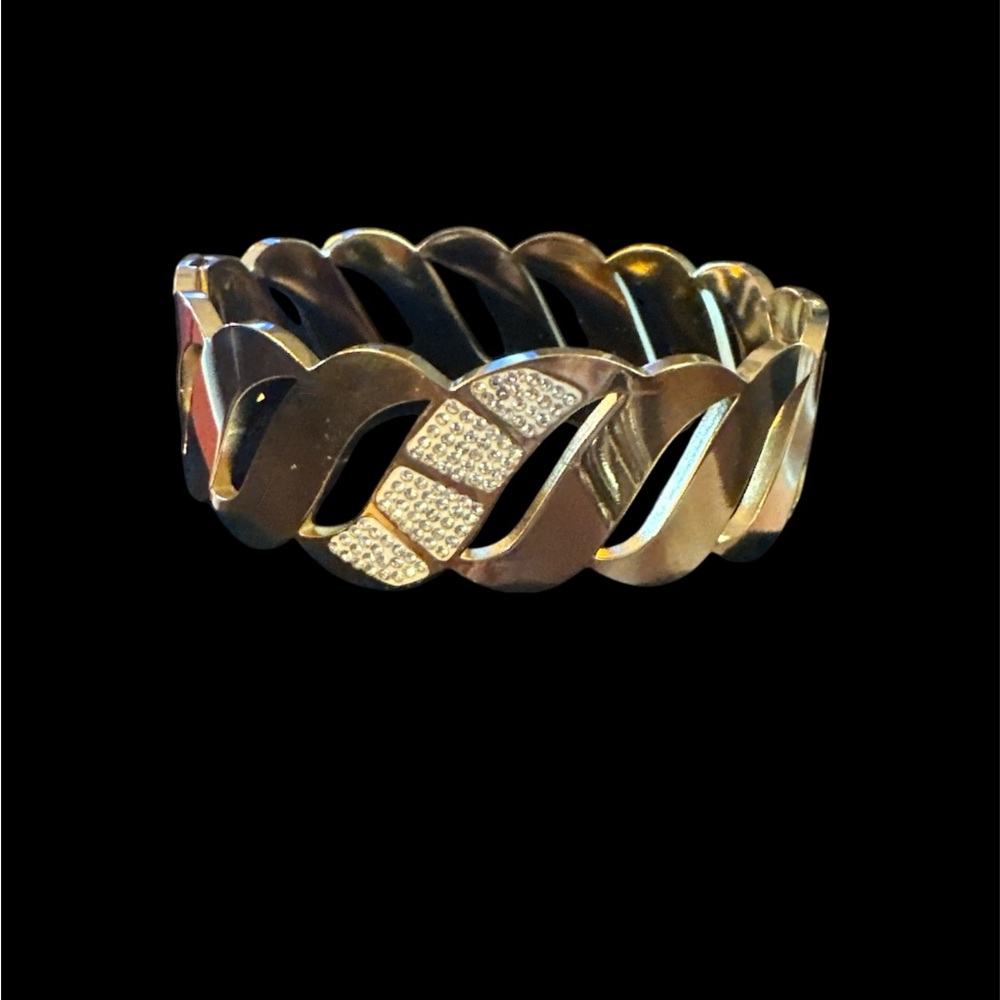NWOT!Stainless Steel Gold-Tone Bangle Bracelet